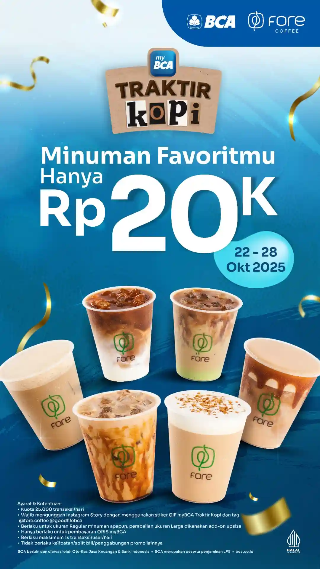 Harga Menu Fore Coffee dan Promo Terbaru Oktober 2025 4 Promo FOre Coffee Spesial Semua Minuman Favorit 20 Ribu BCA
