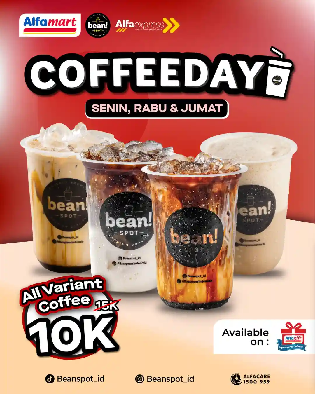 Promo Beanspot Spesial COFFEEDAY Hanya 10 Ribu All Variant Coffee