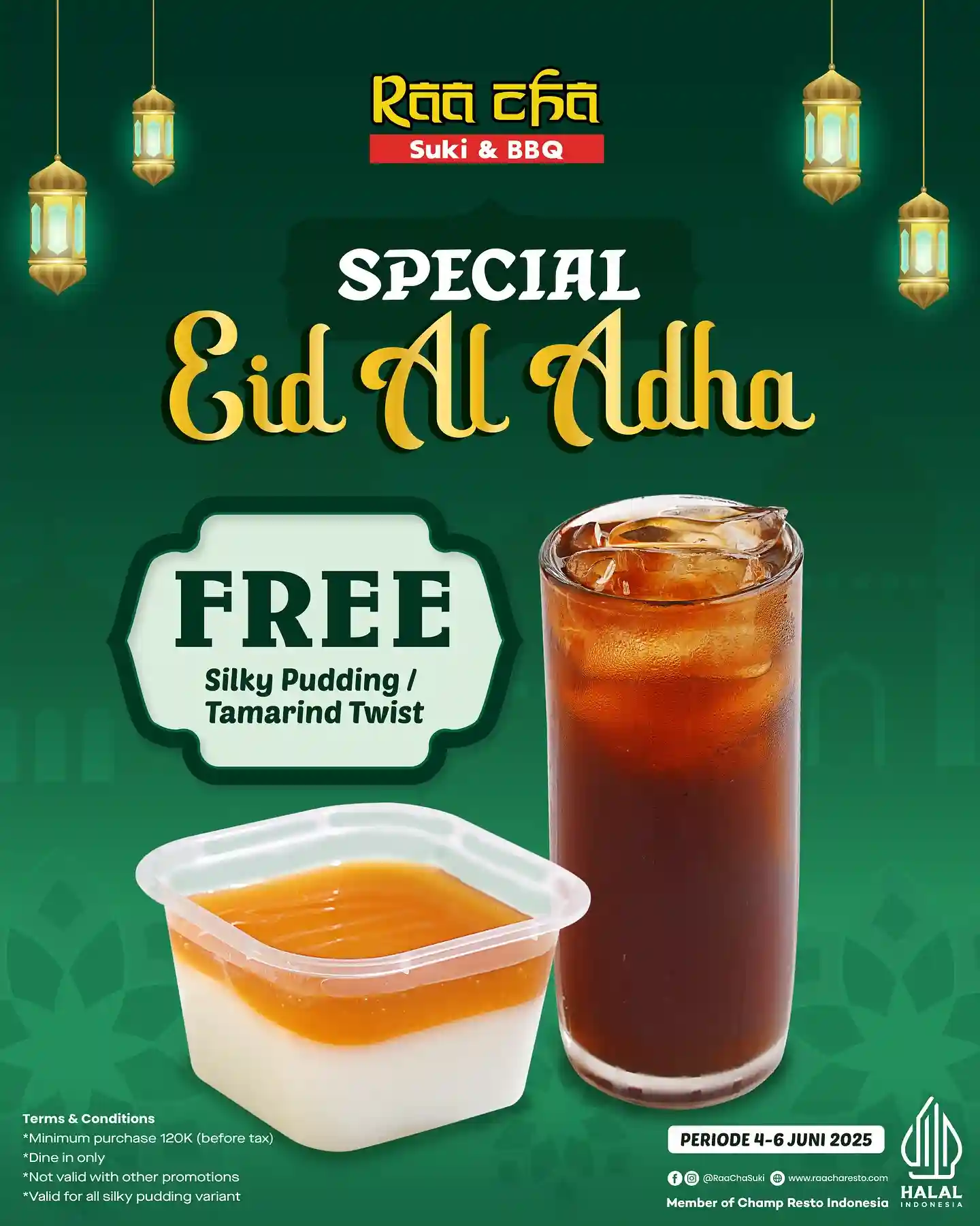 Promo Raa Cha Spesial Idul Adha Gratis Silky Pudding