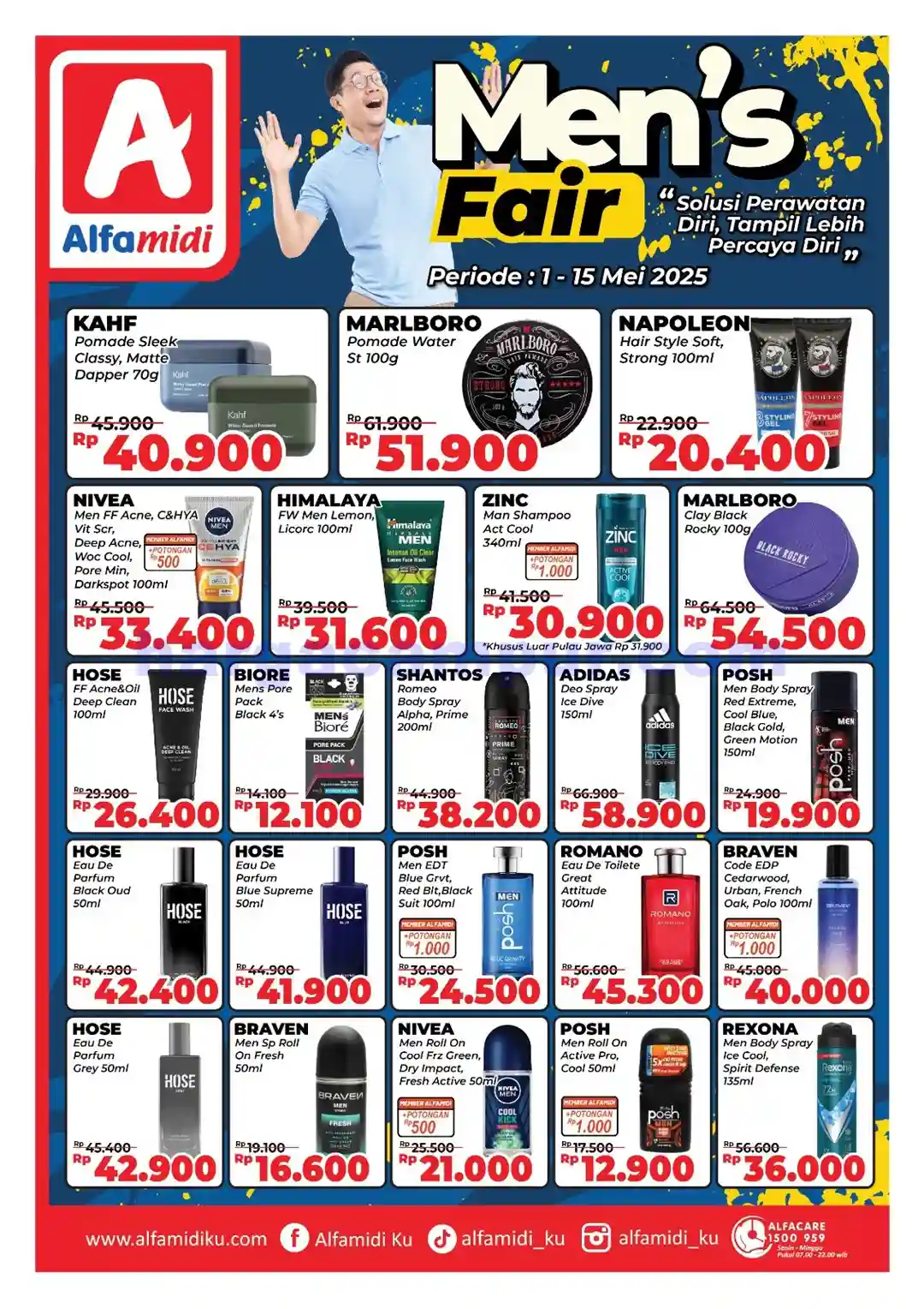 Promo Alfamidi Harga Spesial Mens Fair 1 - 15 Mei 2025
