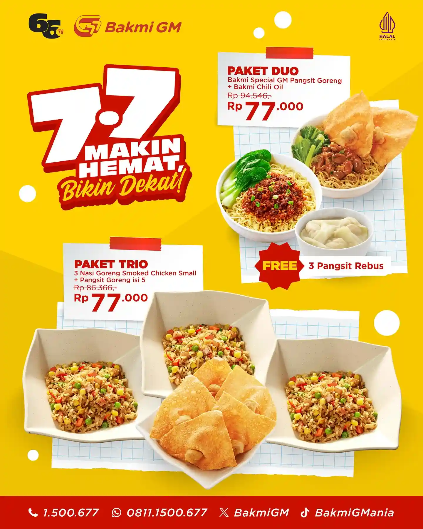 Promo Bakmi GM Spesial 7.7 Paket Menu Harga Hanya 77 Ribu