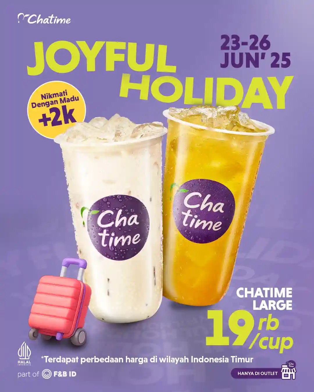 Promo Chatime Harga Spesial Large Cup Hanya 19 Ribu