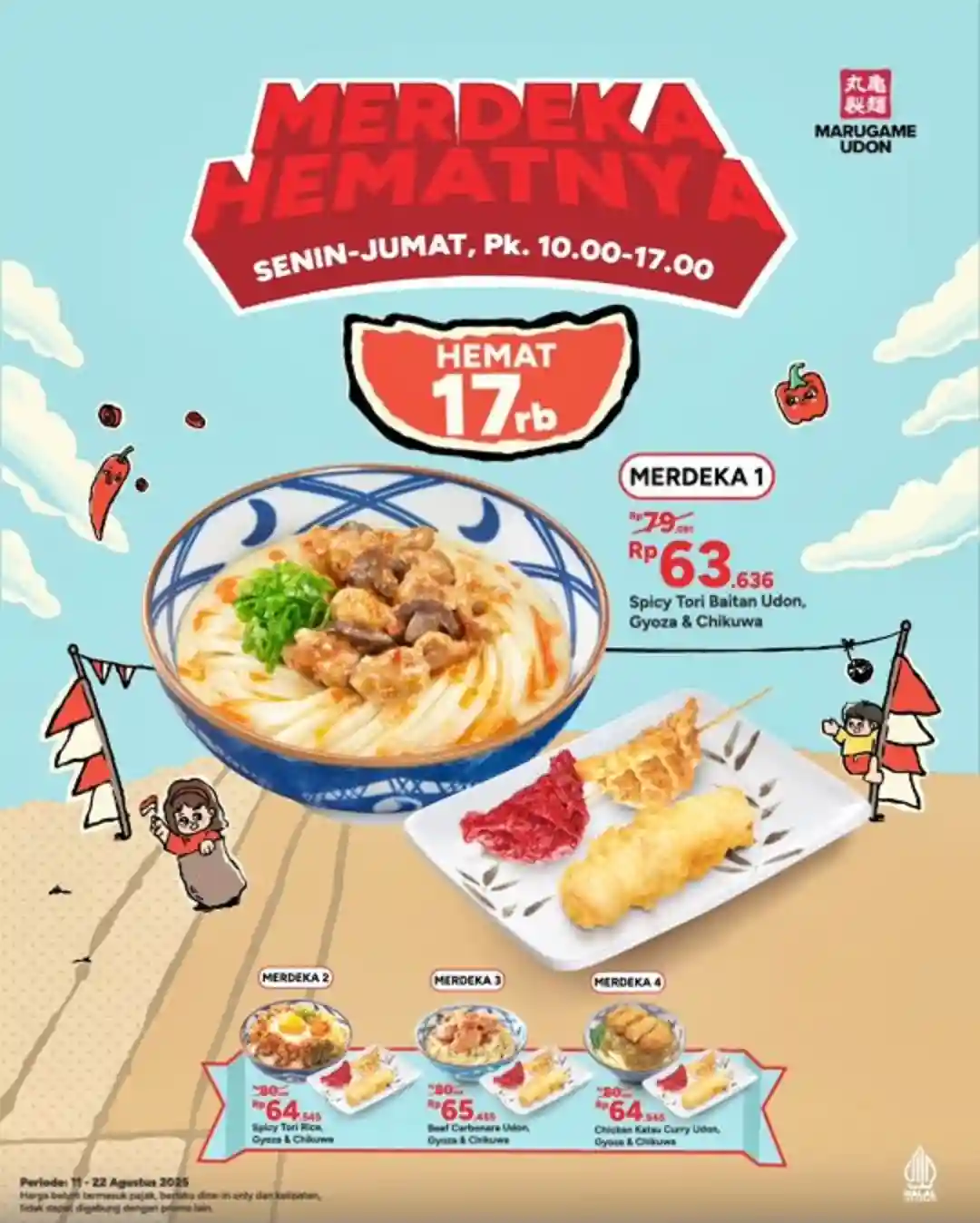 Promo Marugame Udon Spesial Merdeka Harga Paket Mulai 70Ribu