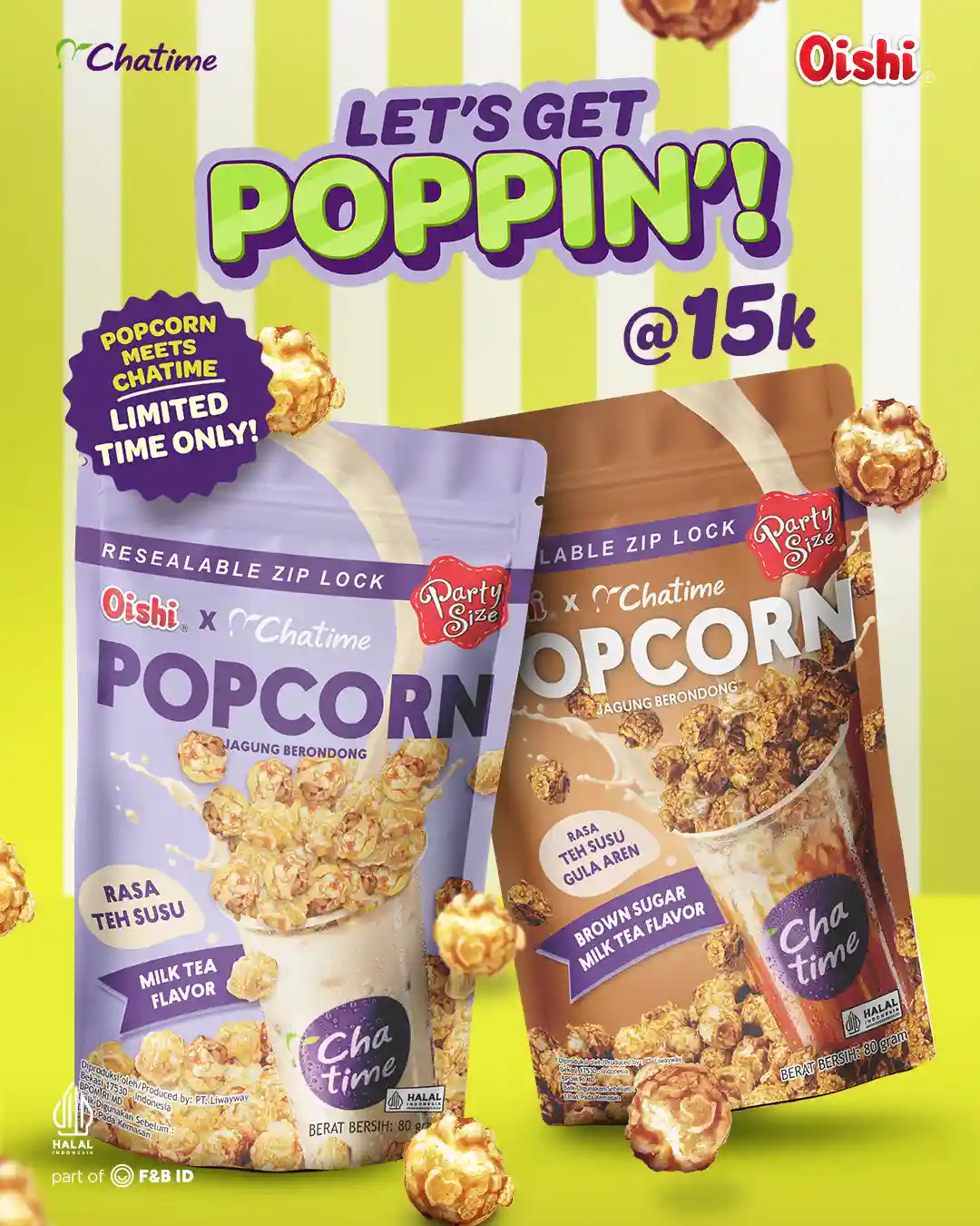 Promo Chatime Popcorn Rasa Milk Tea Harga Hanya 15 Ribu