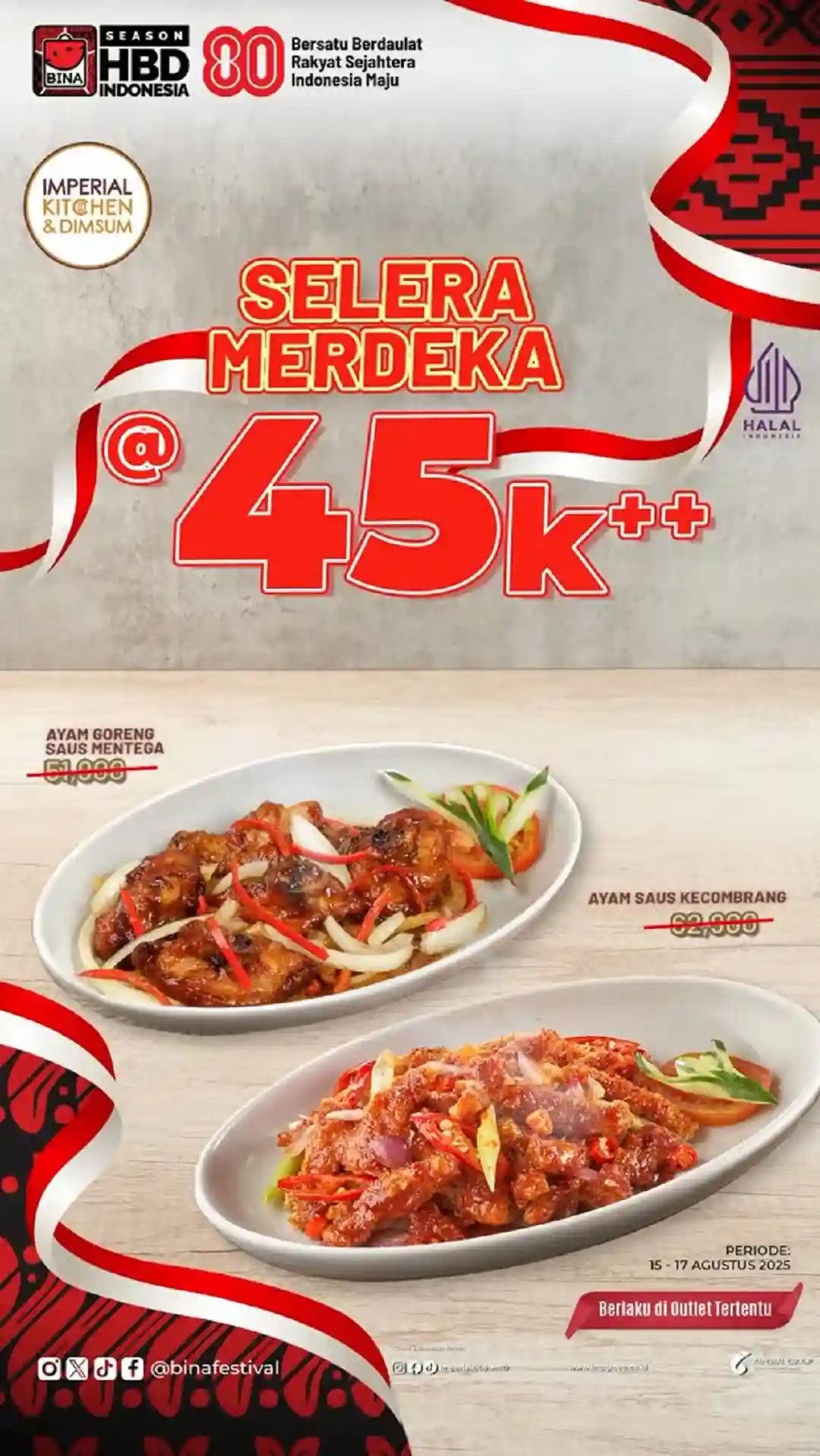 Promo Imperial Kitchen & Dimsum Selera Merdeka Hanya 45 Ribu