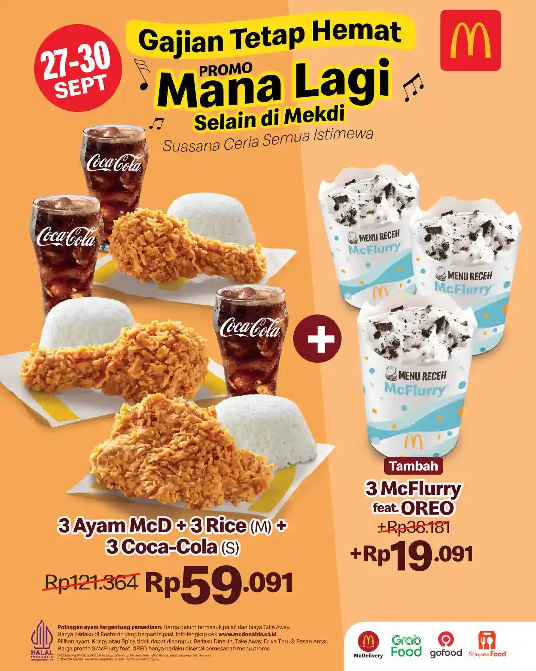 Promo McDonalds Gajian Paket Makan Bertiga Hanya 59 Ribu
