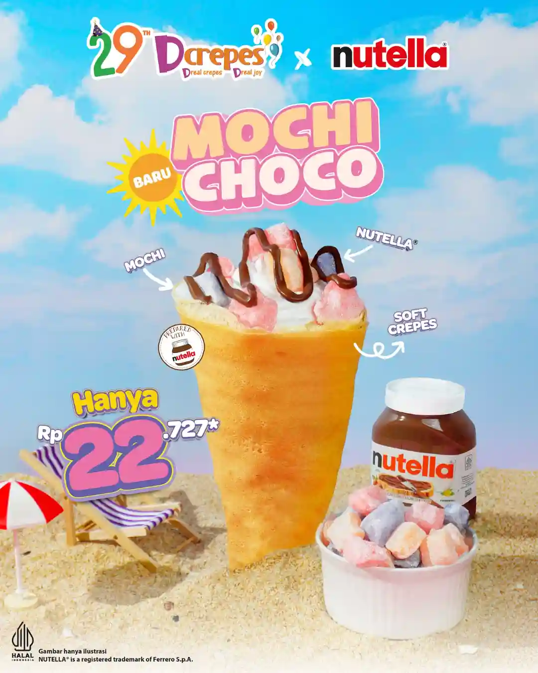 Promo Dcrepes Menu Baru Mochi Choco Harga Hanya 22 Ribu