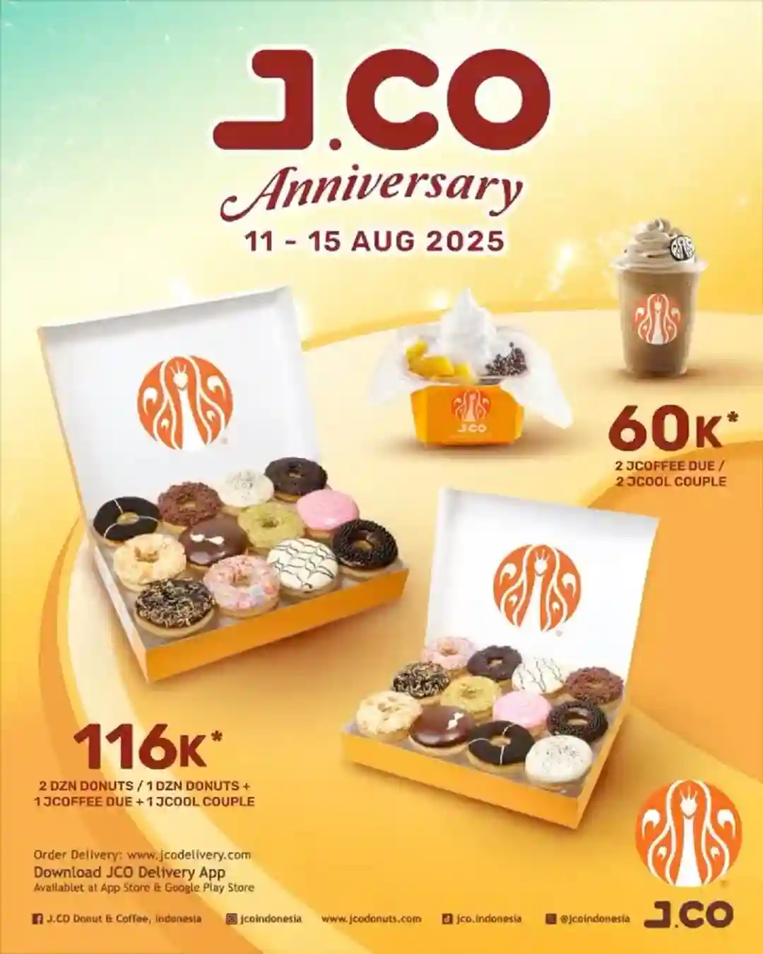 Promo JCO Anniversary Ke 20 Beli 2 Lusin Donat 116 Ribu