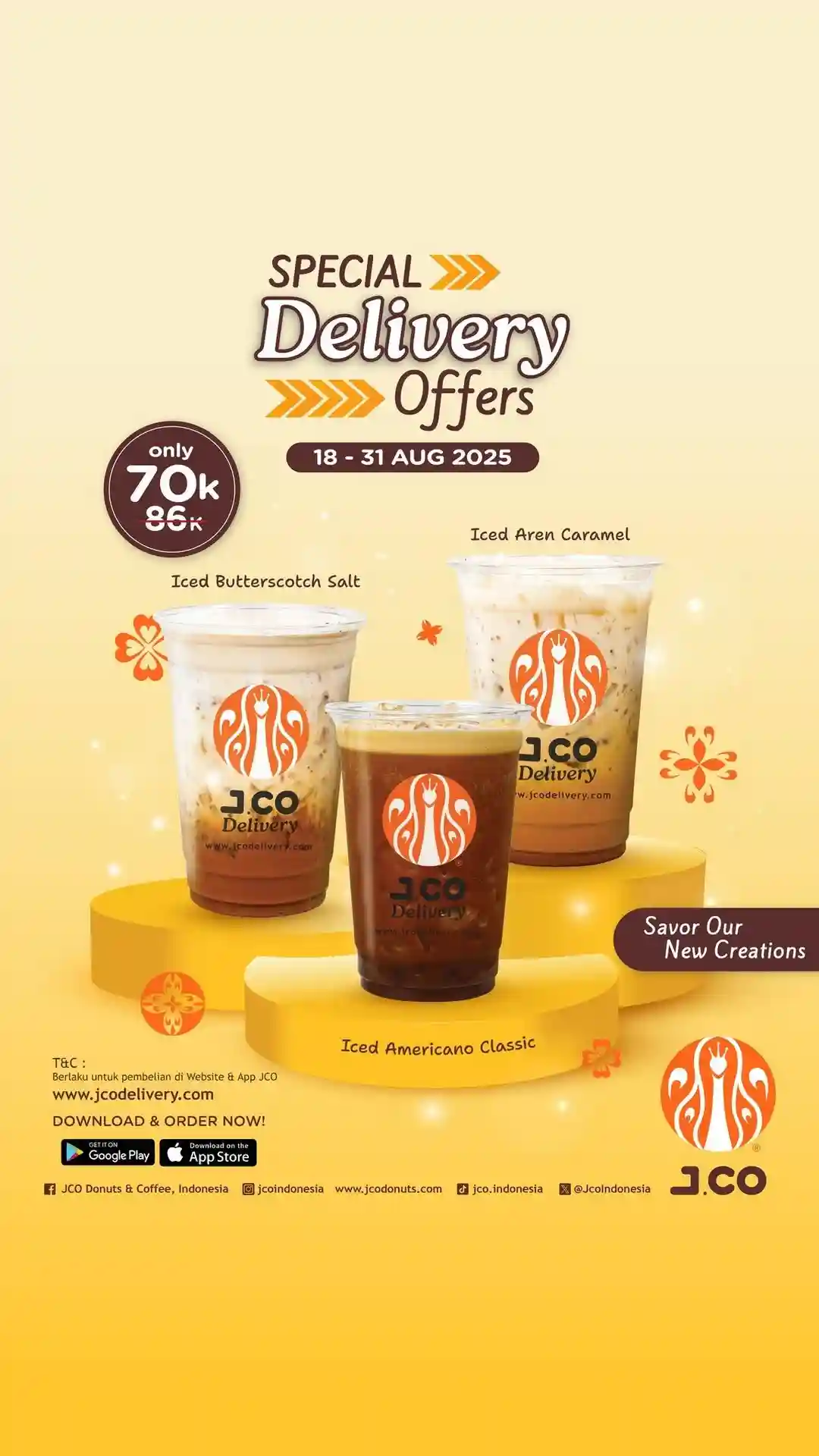 Promo JCO Delivery Offers Beli 3 Minuman Hanya 70 Ribu