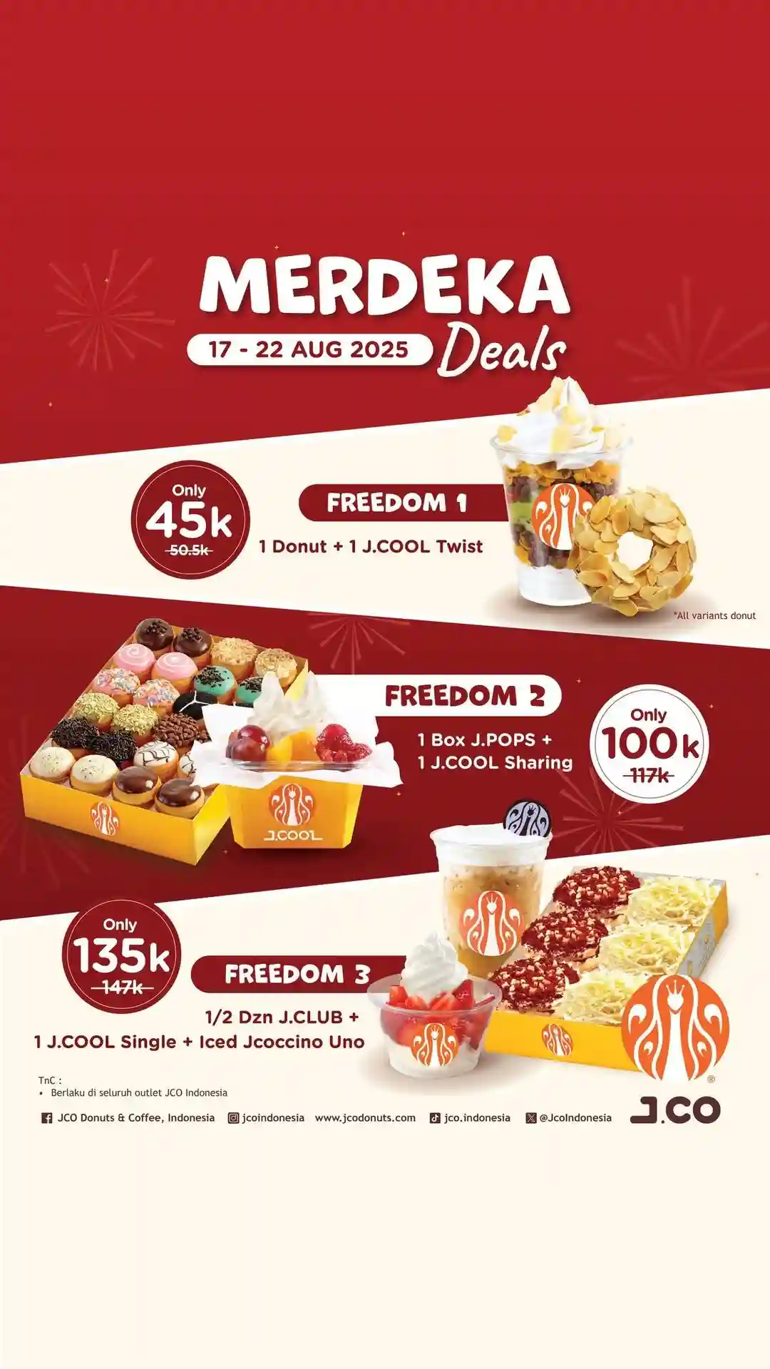 Promo JCO Merdeka Paket Freedom Harga Mulai 45 Ribuan