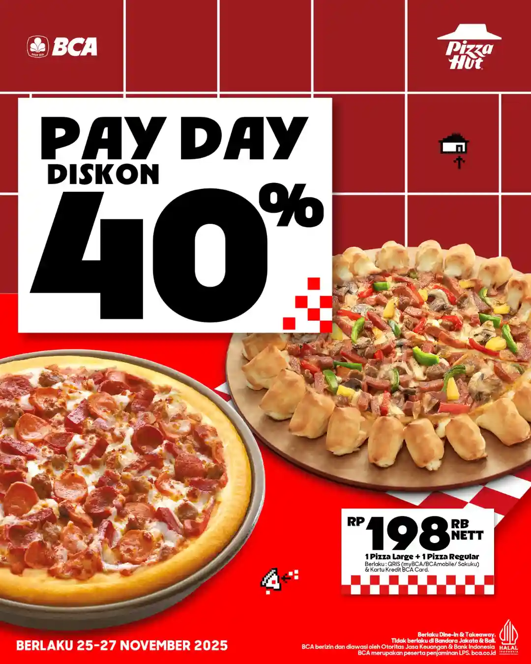 Promo Pizza Hut Spesial Payday Diskon 40% Pakai BCA 1 Promo Pizza Hut Spesial Payday Diskon 40 Pakai BCA
