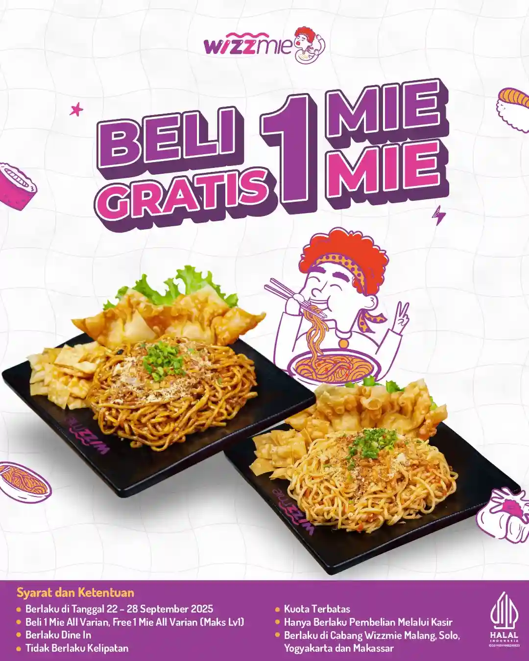 Promo Wizzmie Beli 1 Gratis 1 Periode 22 - 28 September 2025