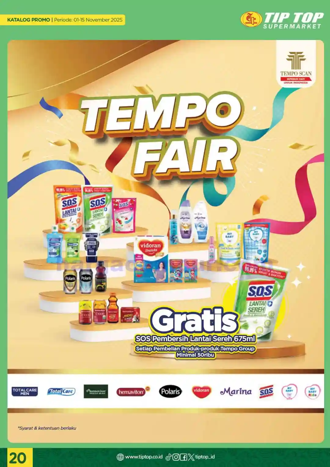 Katalog Promo TIPTOP Swalayan Terbaru 1 - 15 November 2025 20 Katalog Promo TIPTOP Swalayan Terbaru 1 15 November 2025 20
