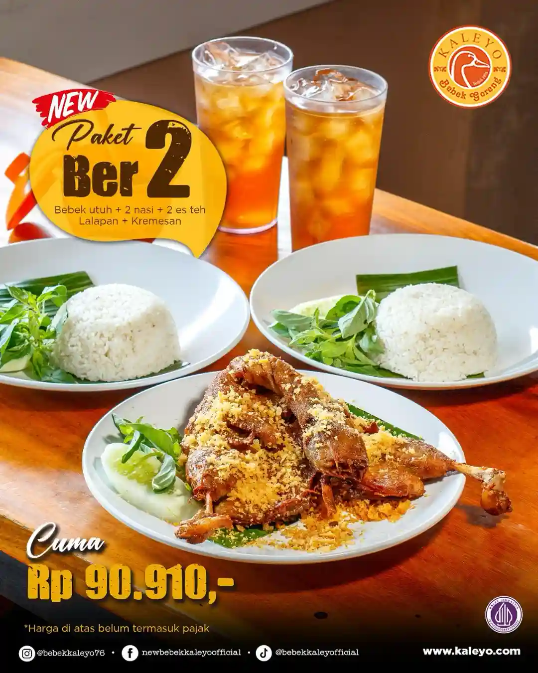 Promo Bebek Kaleyo Harga Spesial Paket Bedua 90 Ribu 1 Promo Bebek Kaleyo Harga Spesial Paket Bedua 90 Ribu