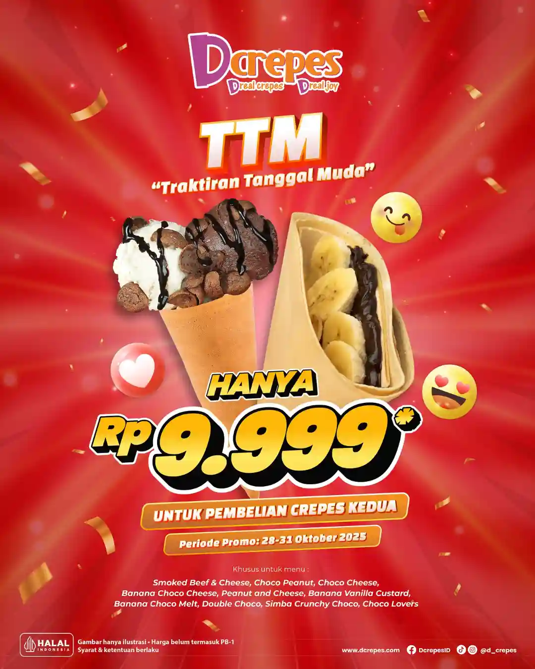Promo Dcrepes Spesial TTM Traktiran Tanggal Muda Hanya 9 Ribu 1 Promo Dcrepes Spesial TTM Traktiran Tanggal Muda Hanya 9 Ribu