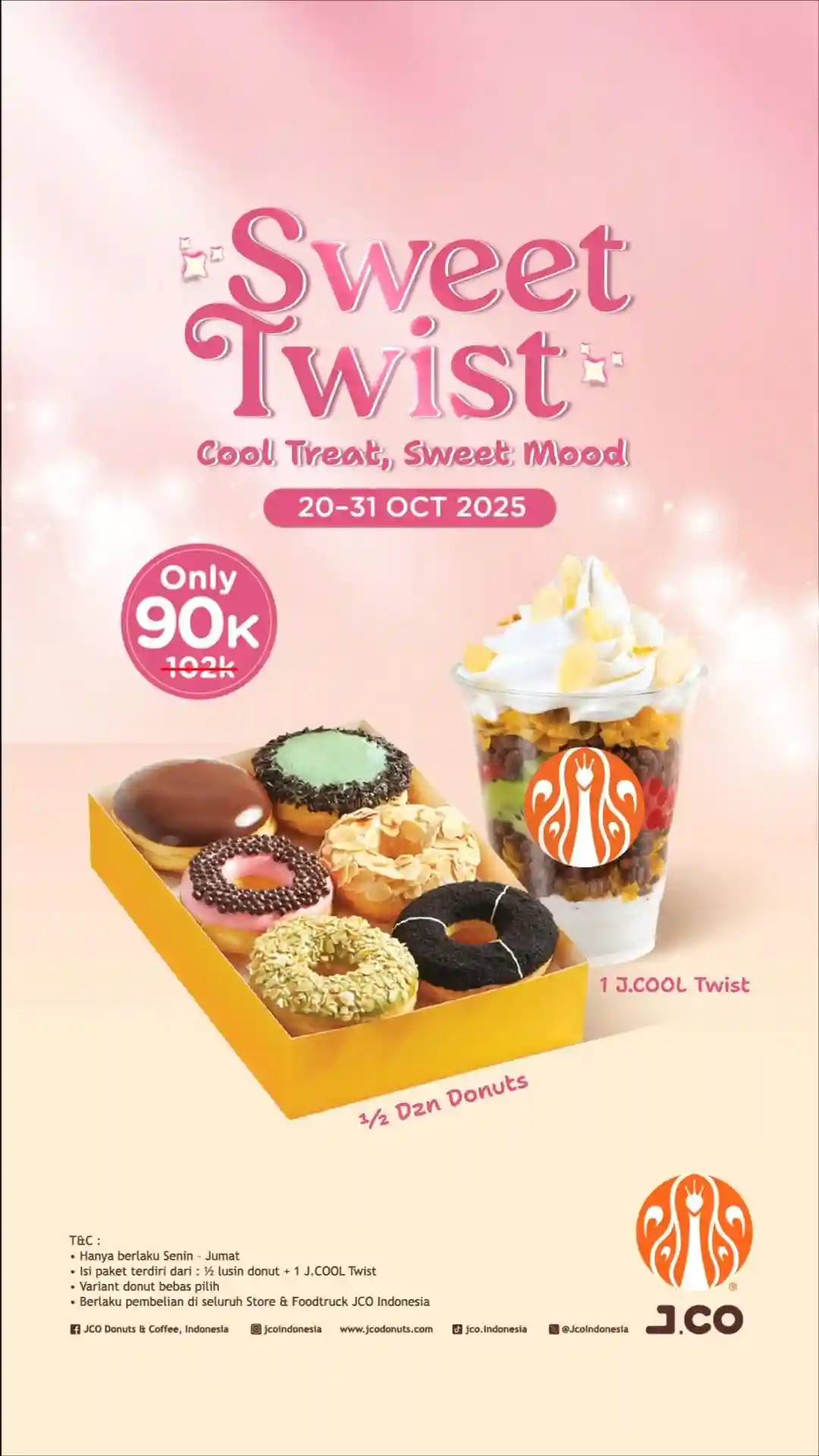 Promo JCO Spesial Sweet Twist Paket Menu Hanya 90 Ribu 1 Promo JCO Spesial Sweet Twist Paket Menu Hanya 90 Ribu