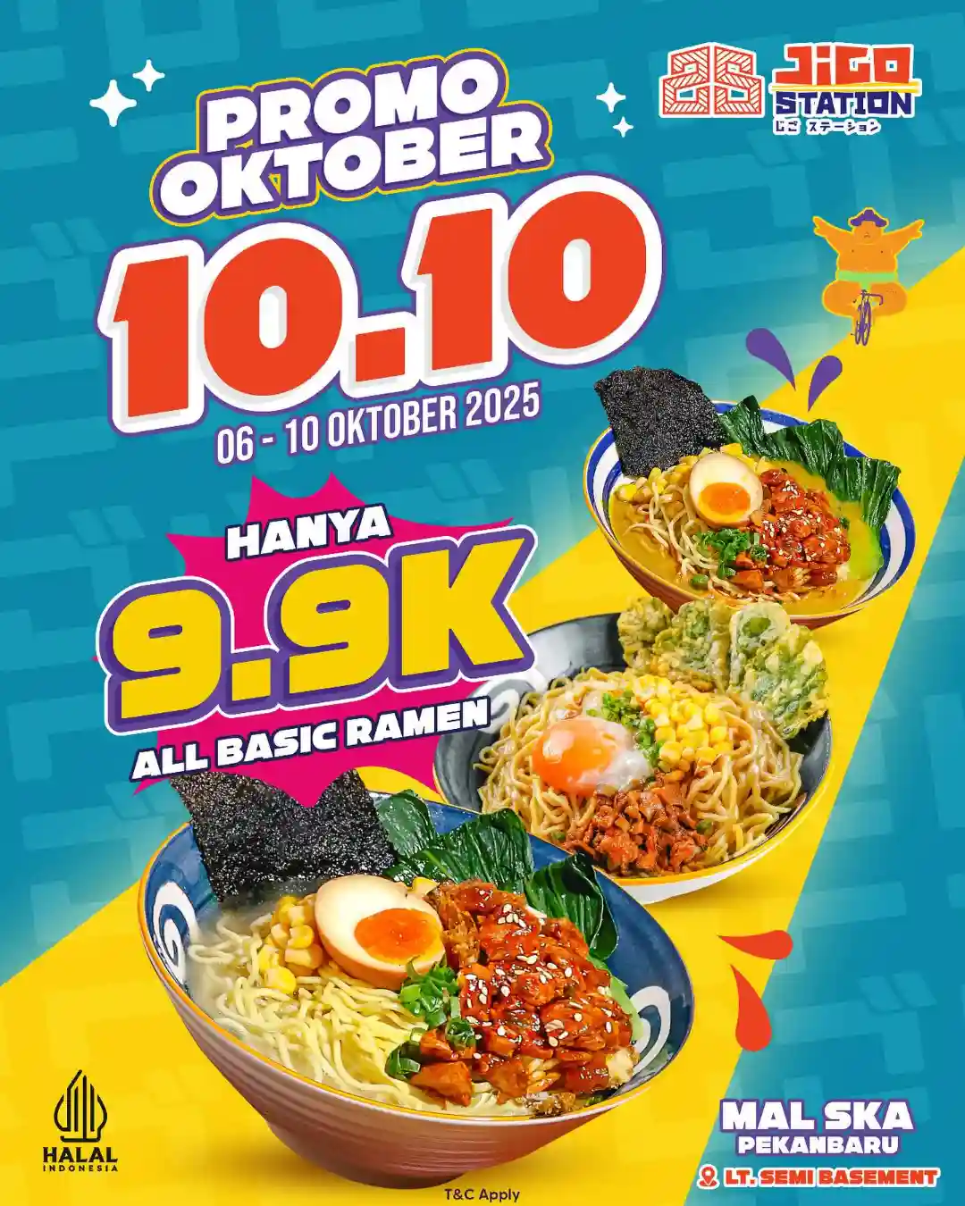 Promo Jigo Station Spesial 10.10 Menu Ramen Hanya 9 Ribuan