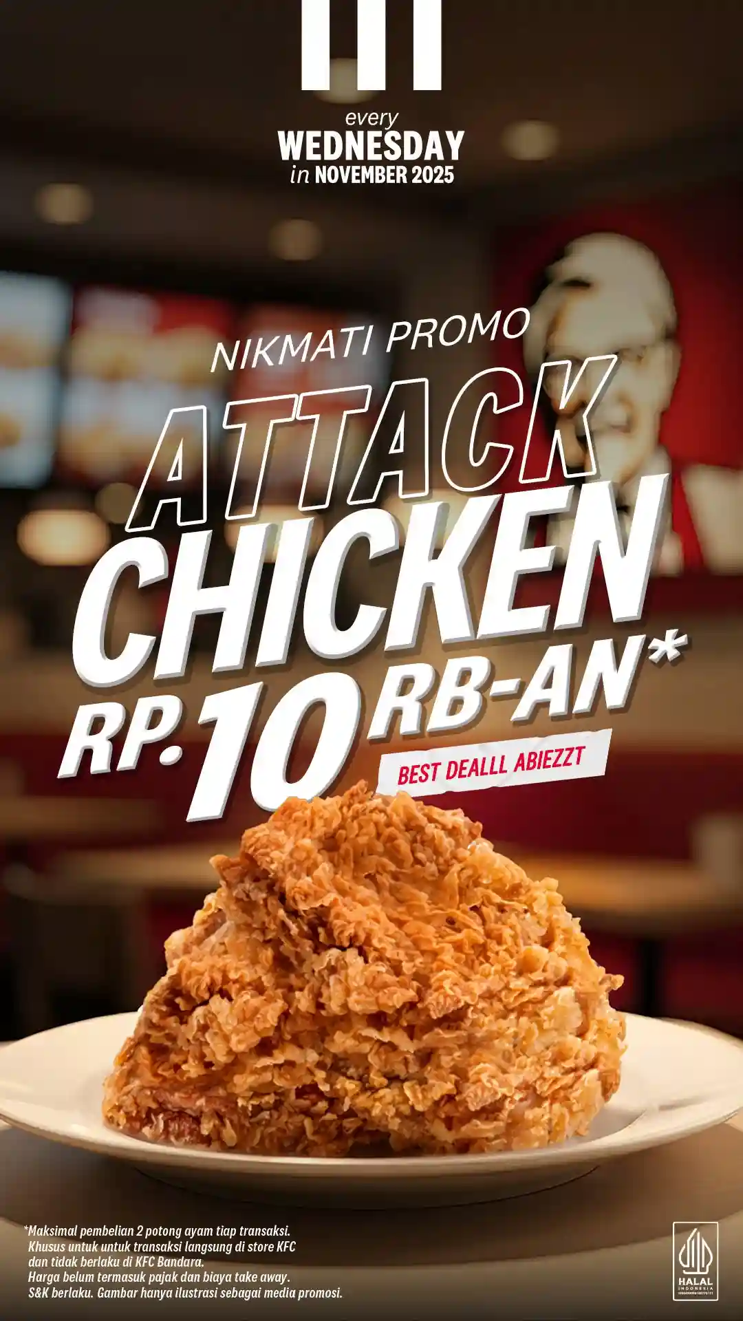 Promo KFC Attack Chicken Harga Hanya 10 Ribu 1 Promo KFC Attack Chicken Harga Hanya 10 Ribu 1