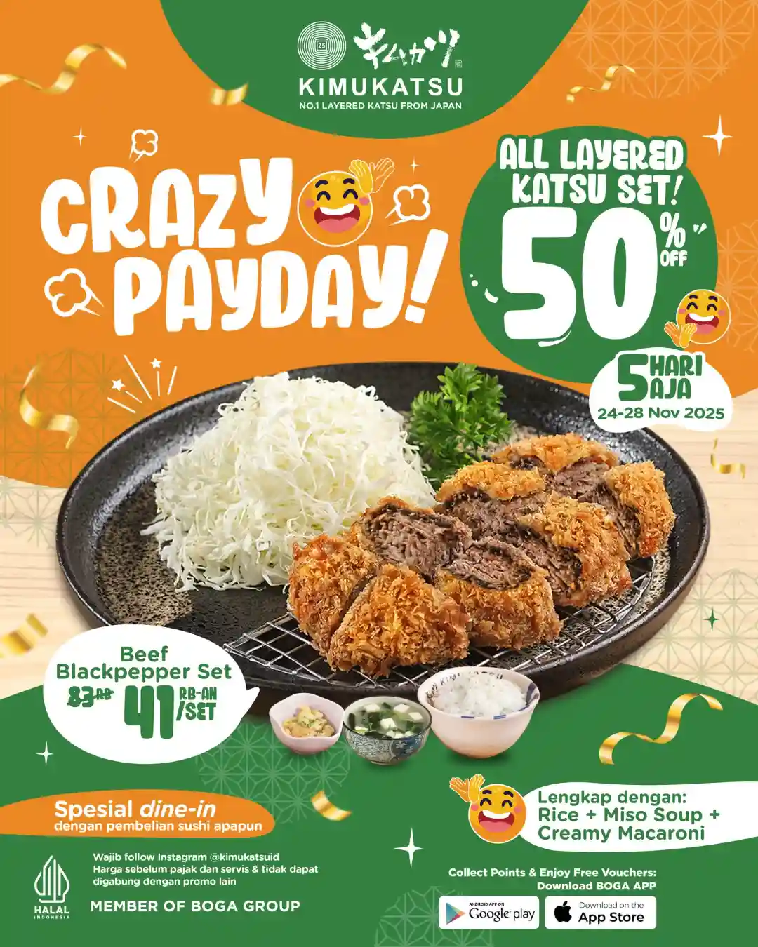 Promo Kimukatsu Crazy Payday Diskon 50% Semua Katsu Set 1 Promo Kimukatsu Crazy Payday Diskon 50 Semua Katsu Set 1