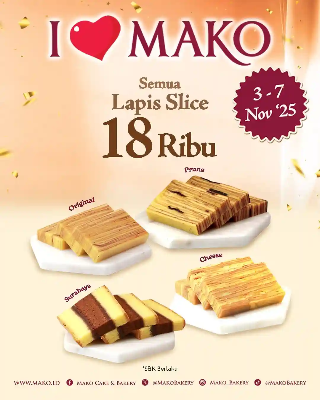 Promo Mako Cake & Bakery Harga Spesial Mulai 9 Ribu 3 Promo Mako Cake Bakery Harga Spesial Mulai 9 Ribu 3