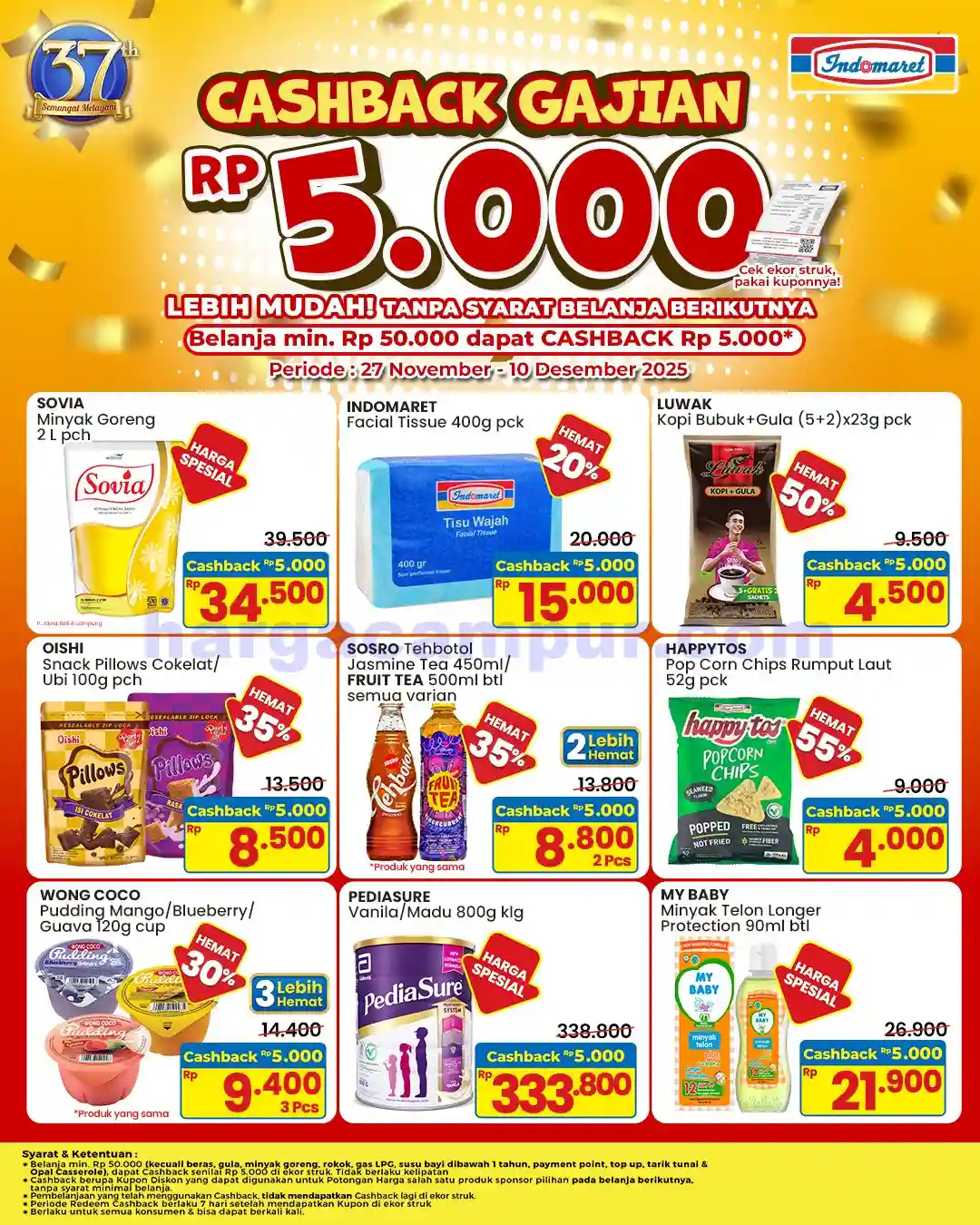 Katalog Promo JSM Indomaret Terbaru 3 - 9 Desember 2025 7 Promo Indomaret Cashback 5.000 Terbaru 27 Nov 10 Des 2025