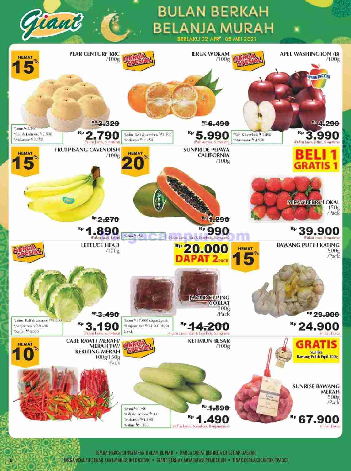 Katalog Promo Giant Ekspres Terbaru 22 April - 5 Mei 2021