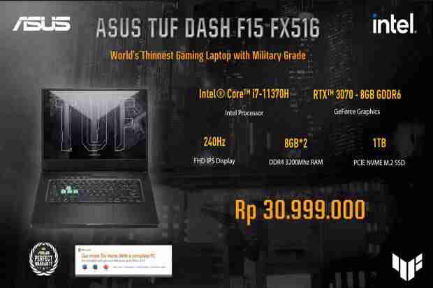 Spesifikasi Asus TUF Dash F15