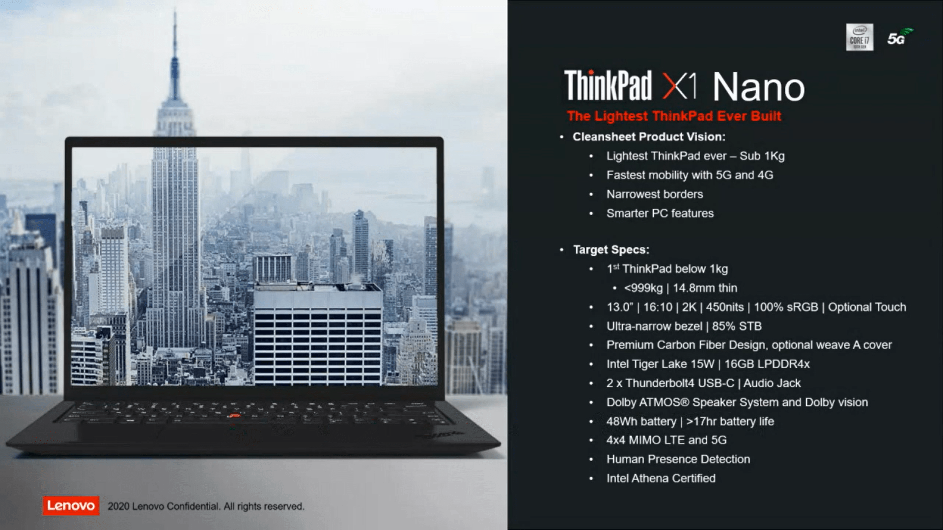 Spesifikasi Lenovo ThinkPad X1 Nano
