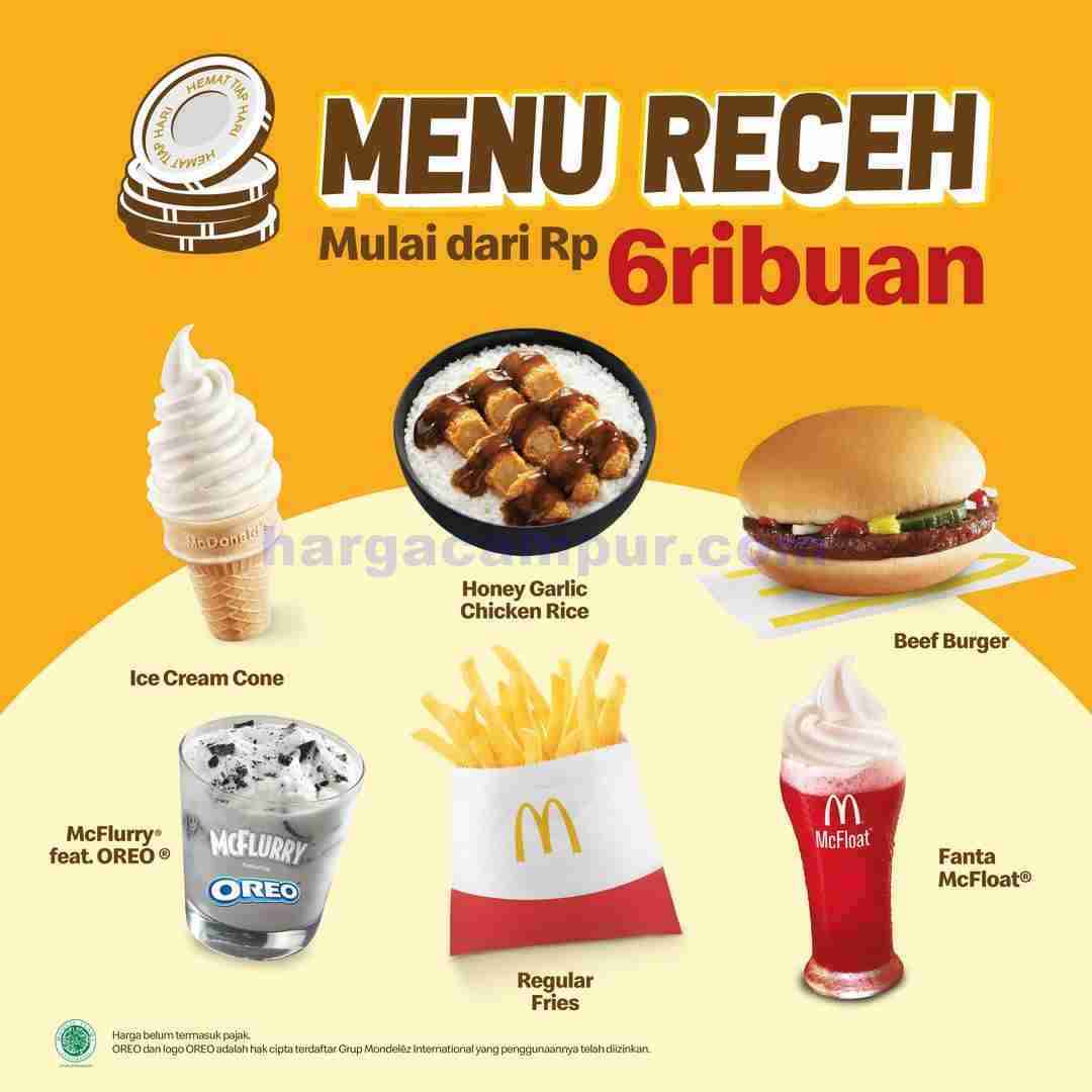 Promo McDonald Menu Receh Hanya 6Ribuan Terbaru Maret 2022