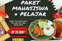 Promo Ayam Gepuk Pak Gembus Paket Pelajar Hanya 20Ribu 1