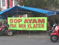 Harga Menu Sop Ayam Pak Min Klaten Terbaru April 2024