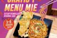 Promo Wizzmie Gratis Mie Dengan Min. Pembelian 50Ribu