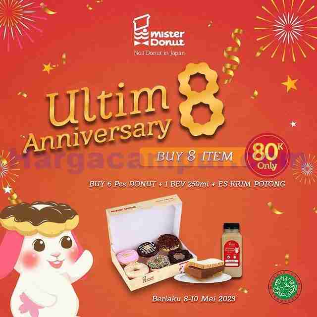 Promo Mister Donut Ultim8 Anniversary Hanya 80Ribu Dapat 8 Item