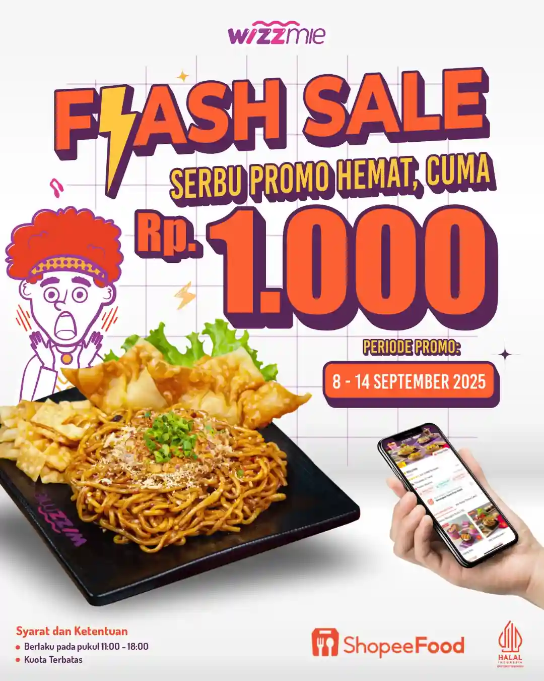 Promo Wizzmie Flash Sale Harga Hanya Rp1.000 ShopeeFood