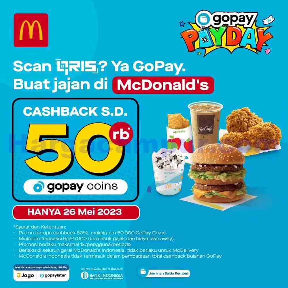 Mcdonalds Promo Gopay Payday Cashback Hingga 50Ribu Gopay Coins