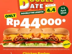 Promo Subway Spesial 4.4 Chicken Rasher Footlong Hanya 44Ribu