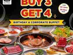 Promo Gyukaku Beli 3 Gratis 1 Buffet & Diskon 15% All Buffets