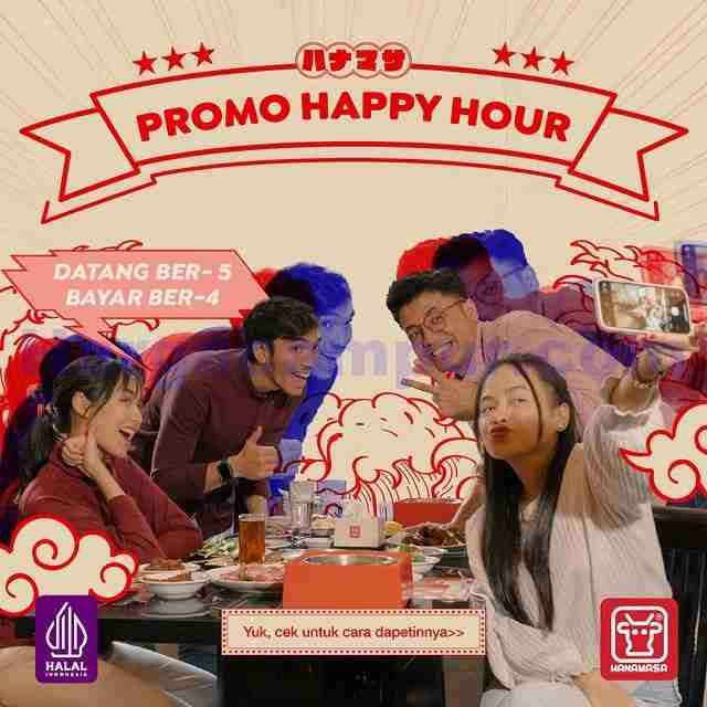 Promo Hanamasa Happy Hour Datang Ber-5 Bayar Hanya Ber-4 1