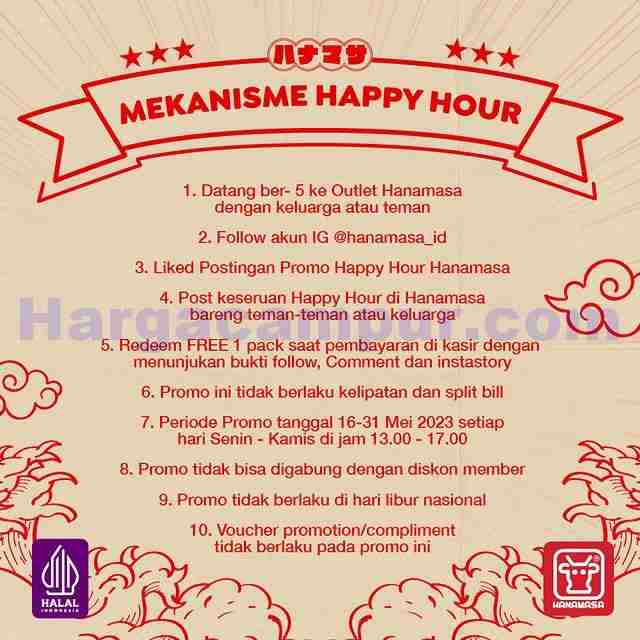 Promo Hanamasa Happy Hour Datang Ber 5 Bayar Hanya Ber 4 2