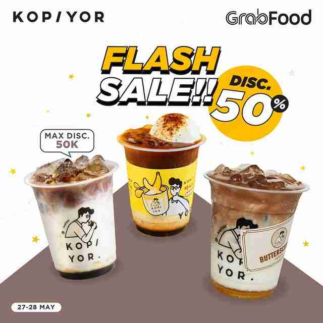 Promo Kopi Yor Flash Sale Diskon 50% Hanya Di GrabFood