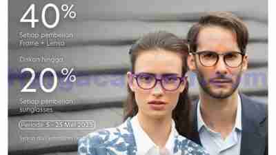 Promo Optik Melawai Diskon Up to 40% Khusus Debit & Kredit UOB