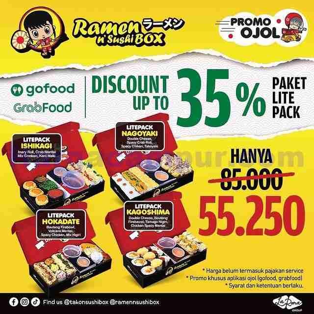 Promo Ramen N Sushi Box Diskon Hingga 50% Khusus Gofood & GrabFood 3