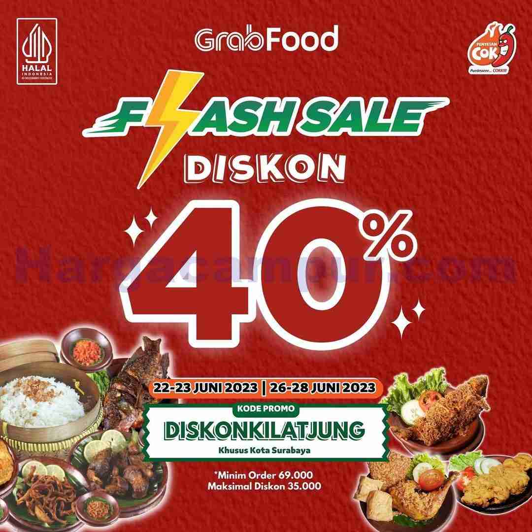 Promo Penyetan Cok Flash Sale Up to 40% Hanya Di GrabFood
