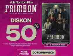 Promo Platinum Cineplex Diskon 50% Untuk Tiket Film Primbon