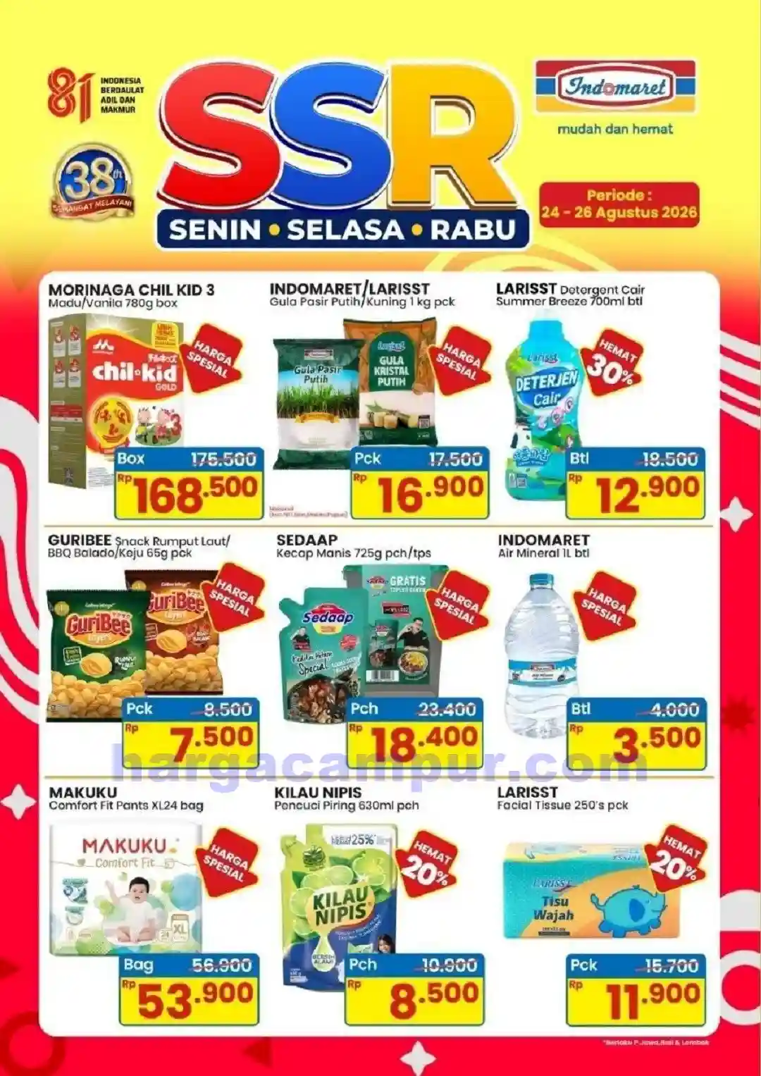 Promo SSR Indomaret Weekday Terbaru 24 - 26 Agustus 2026.