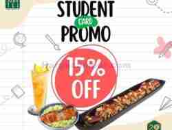 Promo Sushi Tei Diskon 15% Khusus Pelajar