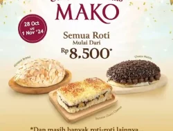 Promo Mako Bakery CELEBREAD Semua Roti Harga Mulai 8Ribu