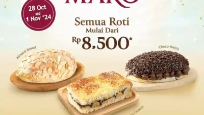 Promo Mako Bakery CELEBREAD Semua Roti Harga Mulai 8Ribu