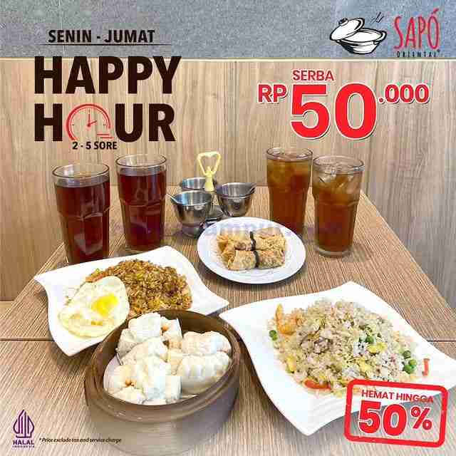 Promo Sapo Oriental Happy Hour Harga Serba Rp 50Ribu