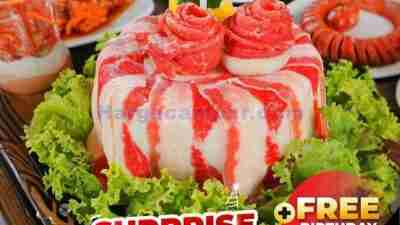 Promo Shaburi & Kintan Buffet Birthday Treat Gratis Birthday Meat Cake & 1 Pax